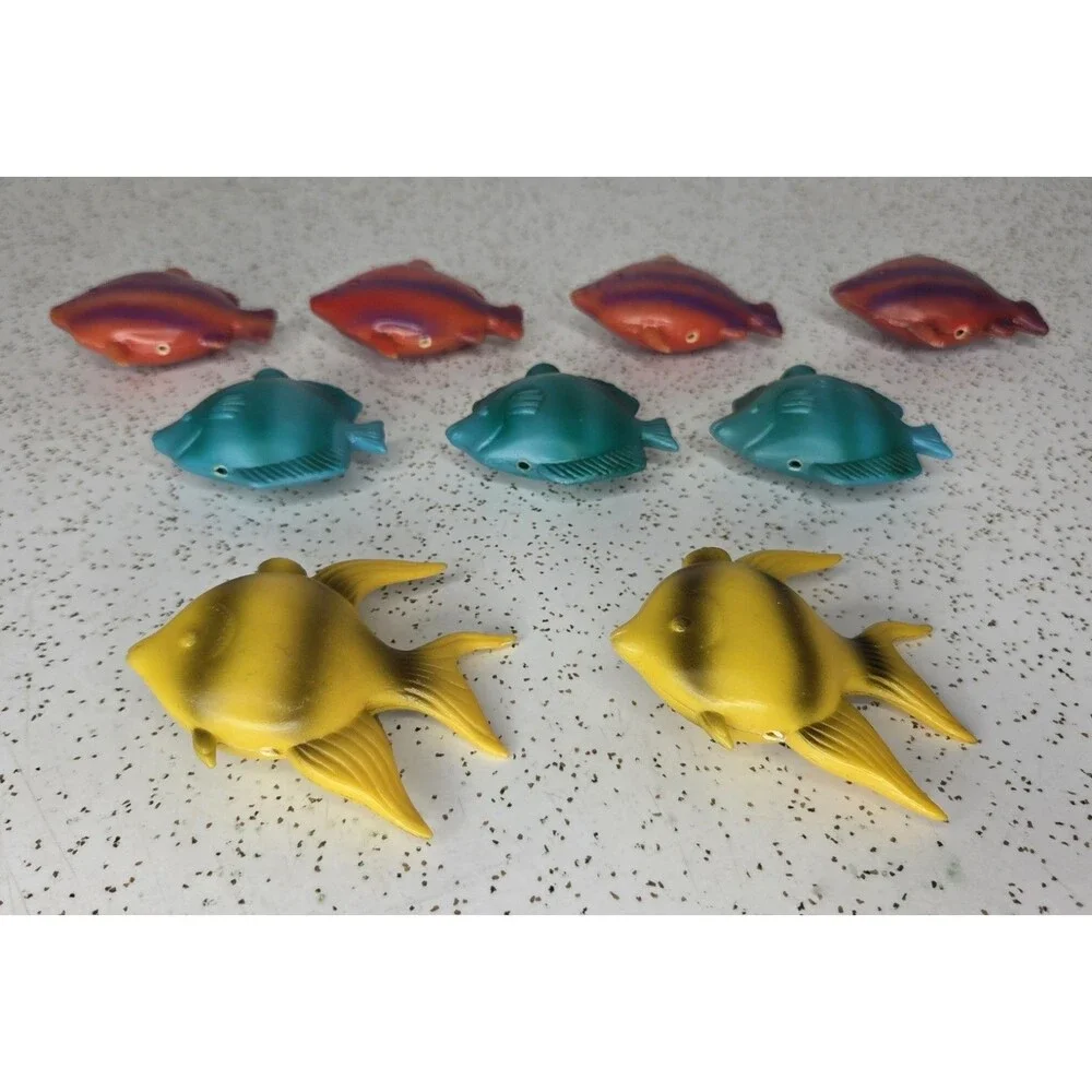 Vtg Blow Mold Tropical Fish Replacement COVERS ONLY String Lights Patio Camping